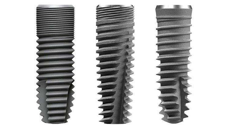 EV implant family, three implants