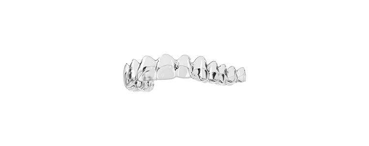 Alineadores dentales transparentes SureSmile utilizados para la planificación del tratamiento de ortodoncia y el cuidado preventivo.